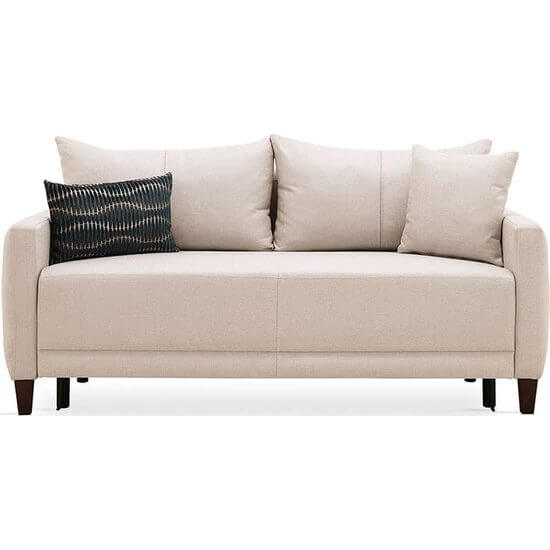 Enza Home Smart 2 5 Lu Yatakli Koltuk Acik Gri Keten Kumas Yuvanikur