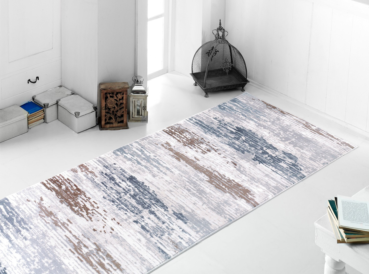 sarar hali kaymaz taban ozel olcu kesme gri renk oda koridor mutfak hali yolluk 35704 yuvanikur